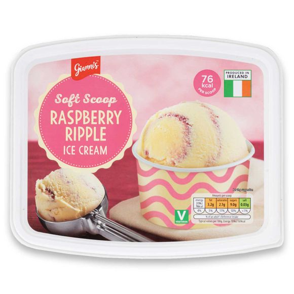 Soft Scoop Raspberry Ripple Ice Cream 2l Gianni's